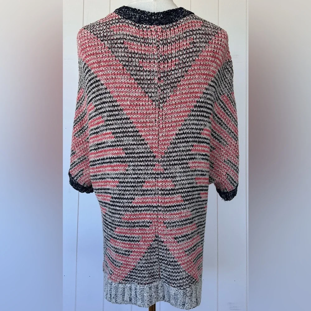 Moth by Anthropologie Button‎ Front Cardigan Deep V-Neckline Short Sleeves Small